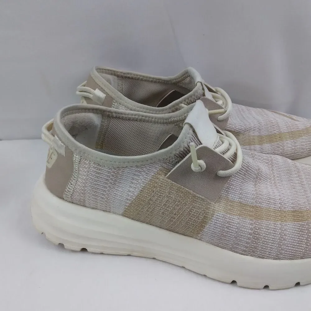 Hey Dude Sirocco Slip On Shoes Sneakers Neutral Beige Comfort Casual Women's 7